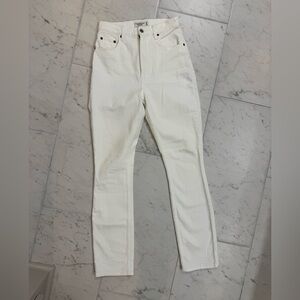 Abercrombie & Fitch Cream Straight Leg Jeans